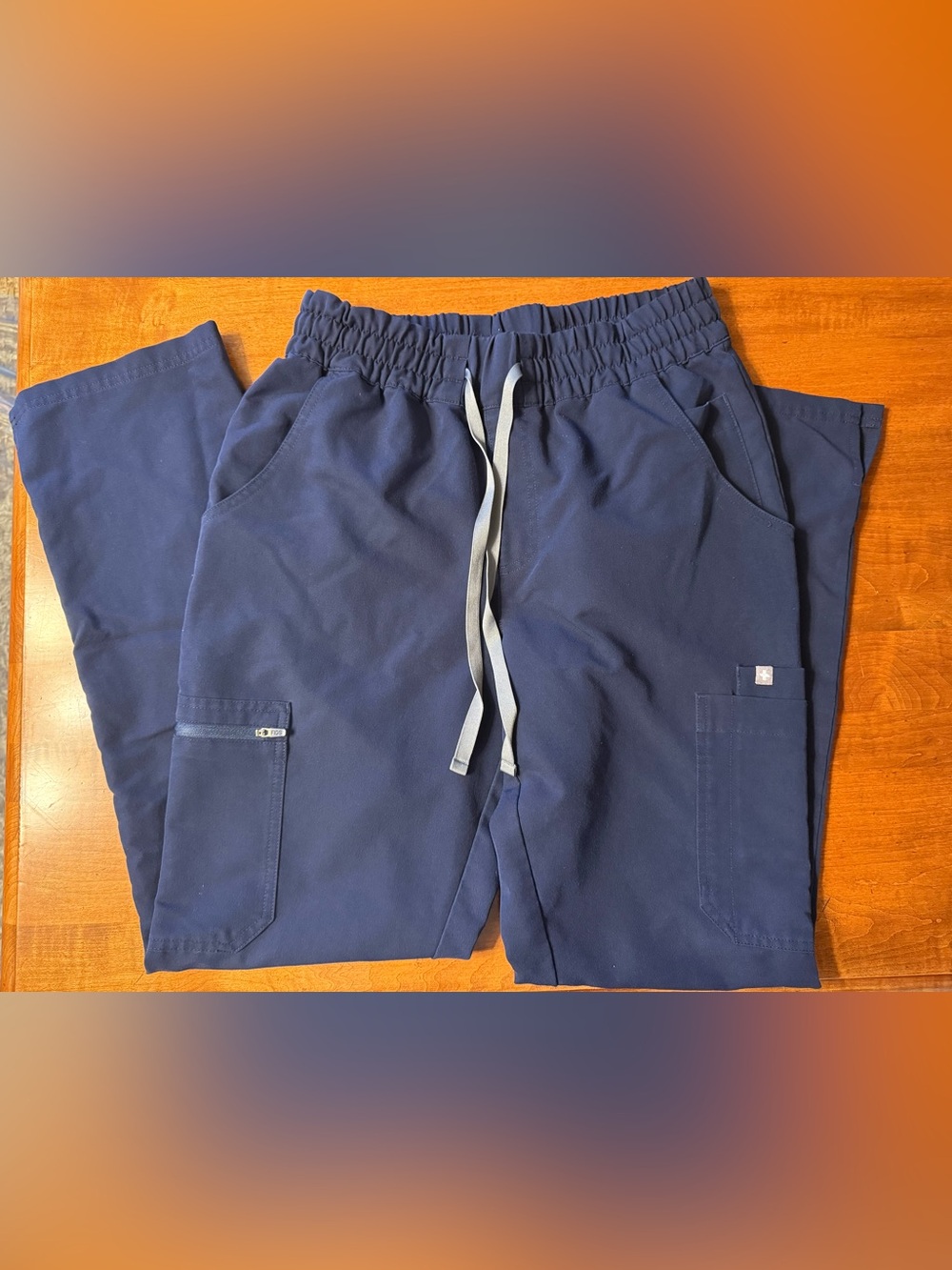FIGS Dowa High-Rise Straight-Leg Scrub Pants Navy S